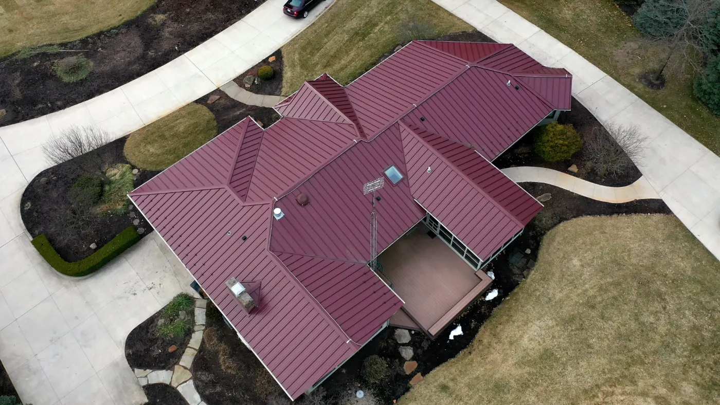 Flashing and seam work in Center Grove